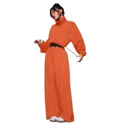 TIOZONEY - Conjunto Manga Larga Y Pantalon-Naranja
