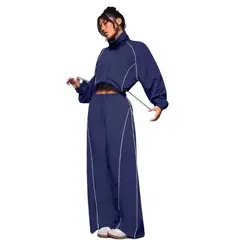 TIOZONEY - Conjunto Manga Larga Y Pantalon-Azul