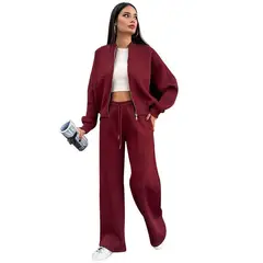 TIOZONEY - Conjunto Manga Larga Y Pantalon-Rojo
