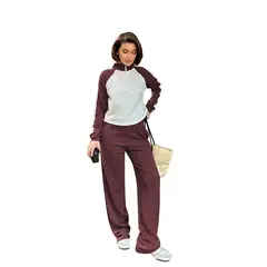 TIOZONEY - Conjunto Manga Larga Y Pantalon-Rojo