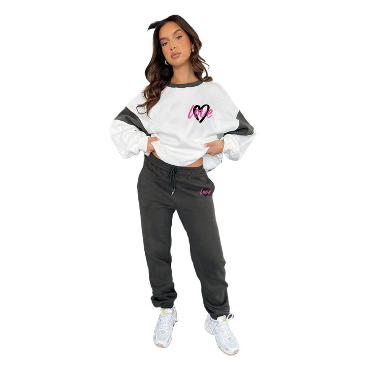 TIOZONEY - Conjunto Manga Larga Y Pantalon-Gris