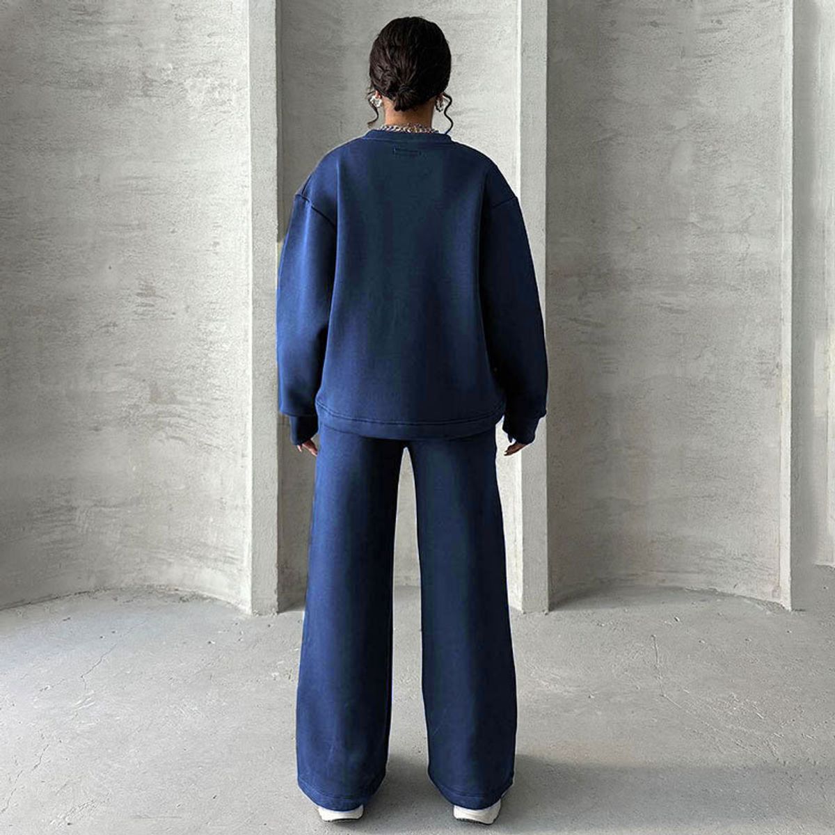 TIOZONEY - Conjunto Manga Larga Y Pantalon-Azul
