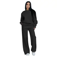 TIOZONEY - Conjunto Manga Larga Y Pantalon-Negro