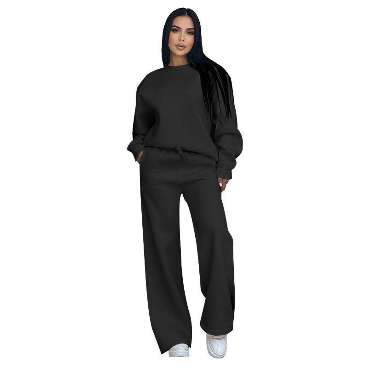 TIOZONEY - Conjunto Manga Larga Y Pantalon-Negro