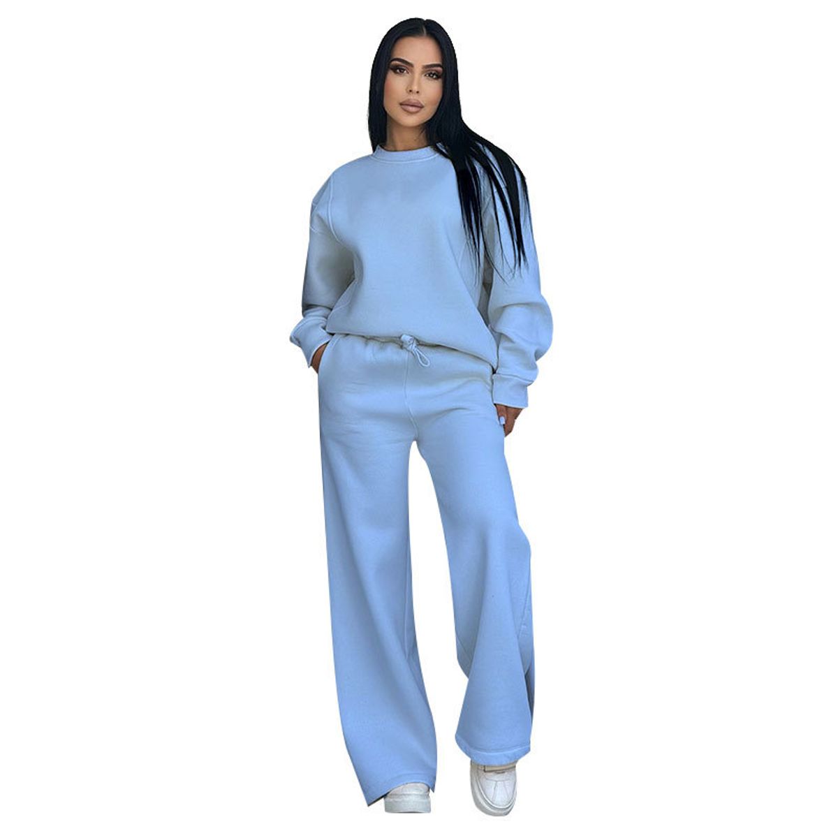 TIOZONEY - Conjunto Manga Larga Y Pantalon-Azul