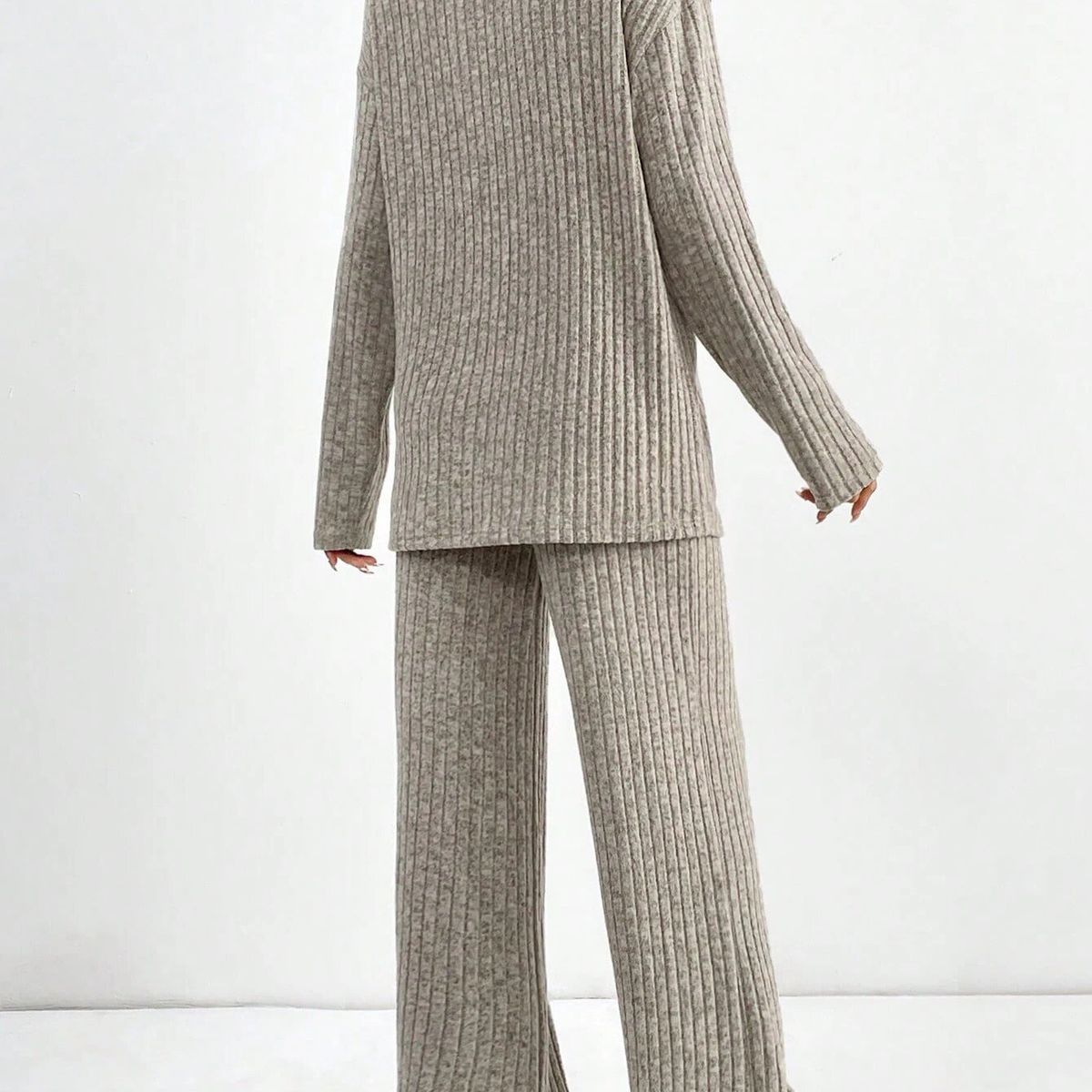 TIOZONEY - Conjunto Manga Larga Y Pantalon-Caqui