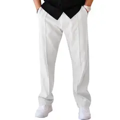 TIOZONEY - Pantalón Hombre - Blanco