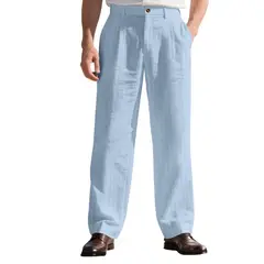 TIOZONEY - Pantalón Hombre - Azul