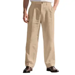 TIOZONEY - Pantalón Hombre - Marrón
