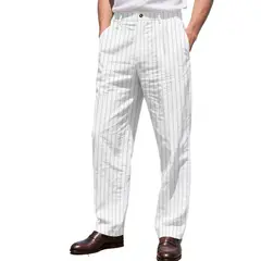 TIOZONEY - Pantalón Hombre - Blanco