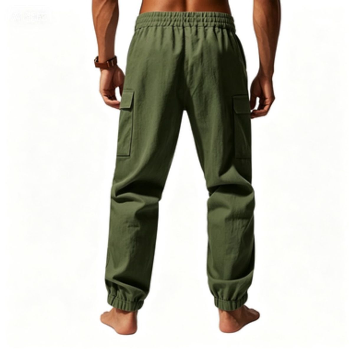 TIOZONEY - Pantalón Hombre - Verde