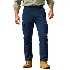 TIOZONEY - Pantalón Hombre - Azul