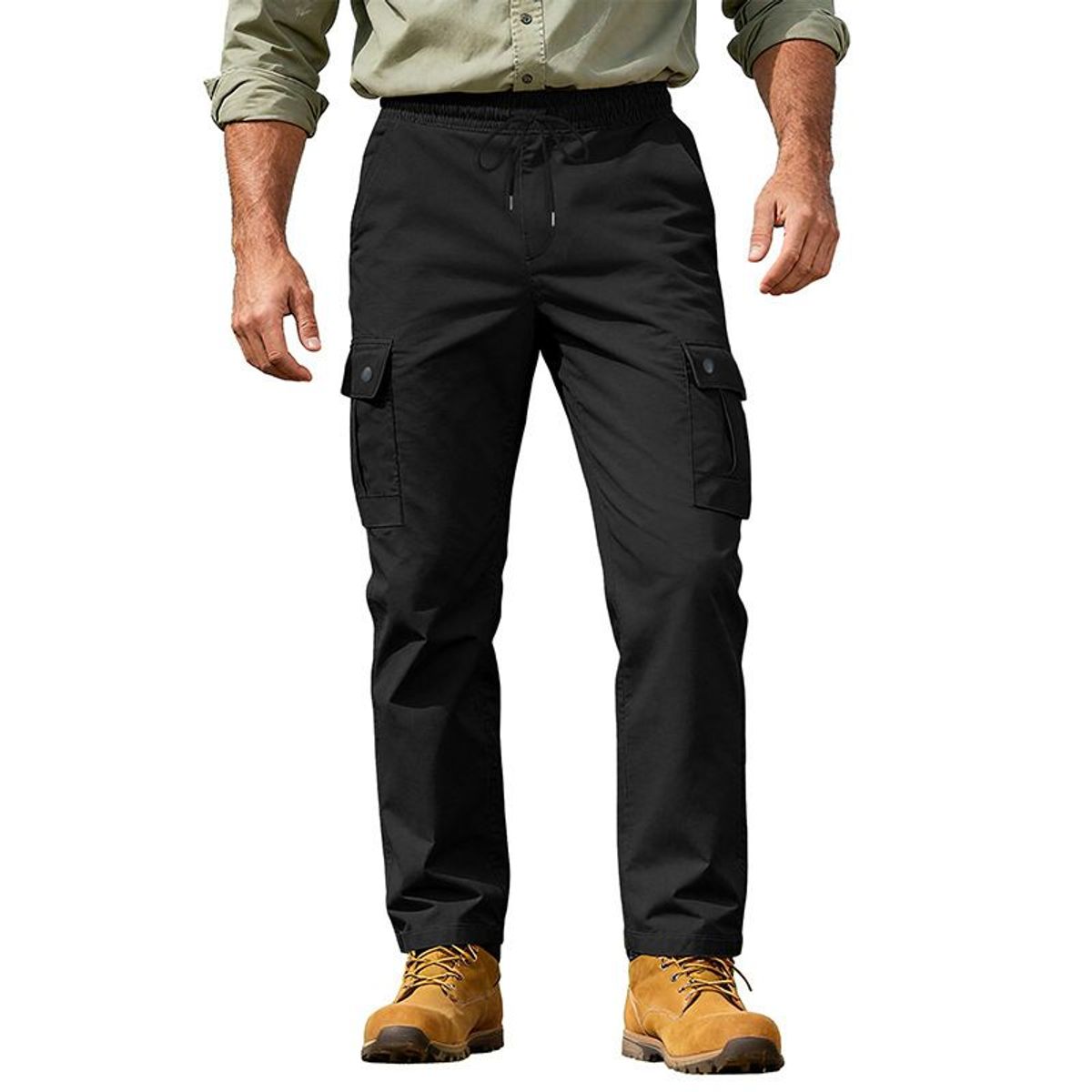 TIOZONEY - Pantalón Hombre - Negro