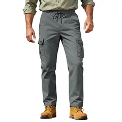 TIOZONEY - Pantalón Hombre - Gris