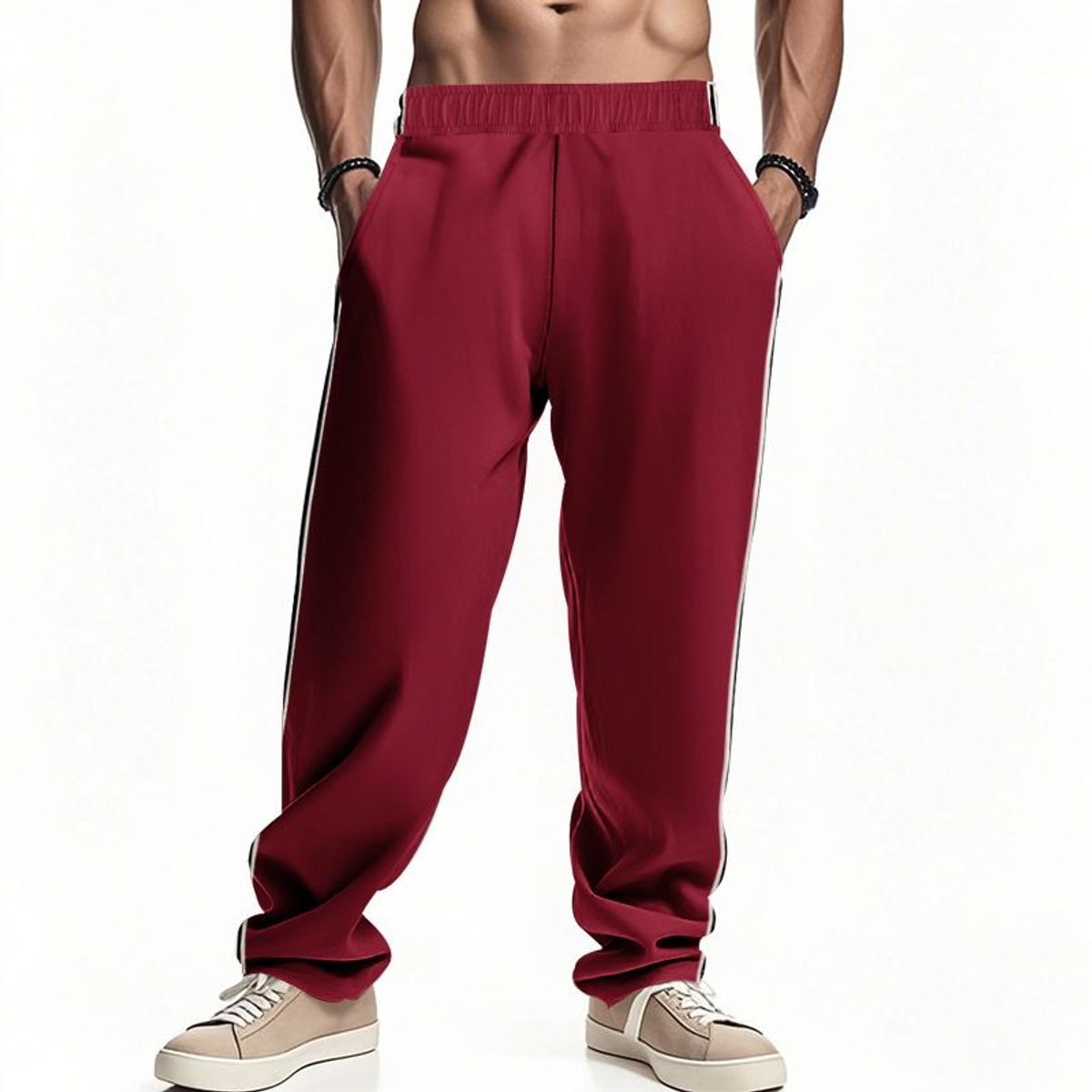 TIOZONEY - Pantalón Hombre - Rojo