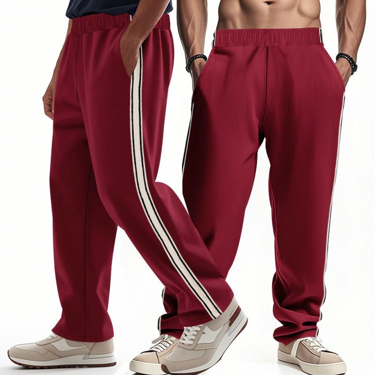 TIOZONEY - Pantalón Hombre - Rojo