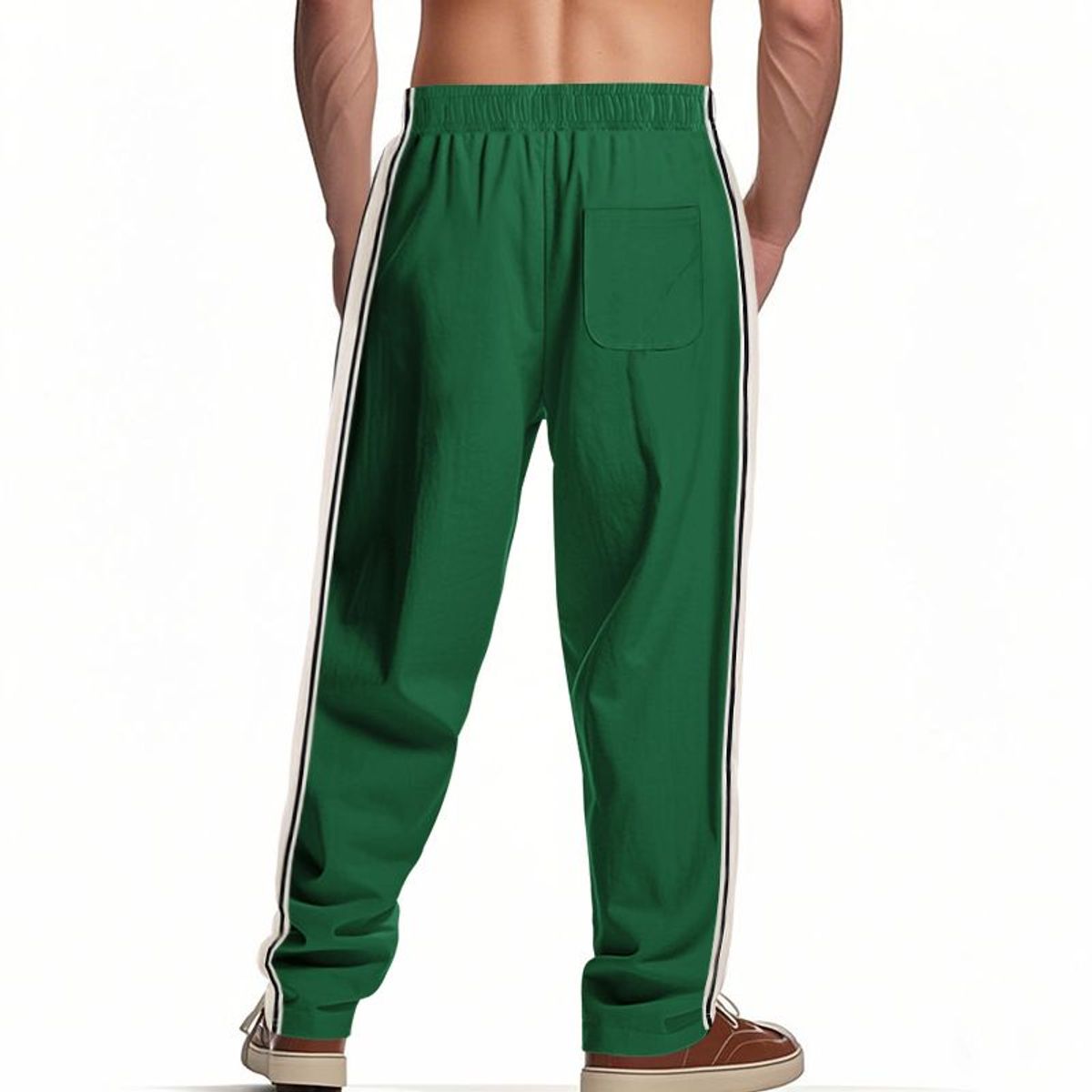 TIOZONEY - Pantalón Hombre - Blanco