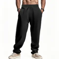TIOZONEY - Pantalón Hombre - Negro