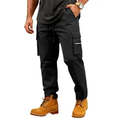 TIOZONEY - Pantalón Hombre - Negro
