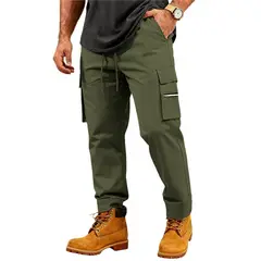 TIOZONEY - Pantalón Hombre - Verde