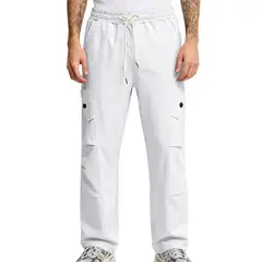 TIOZONEY - Pantalón Hombre - Blanco