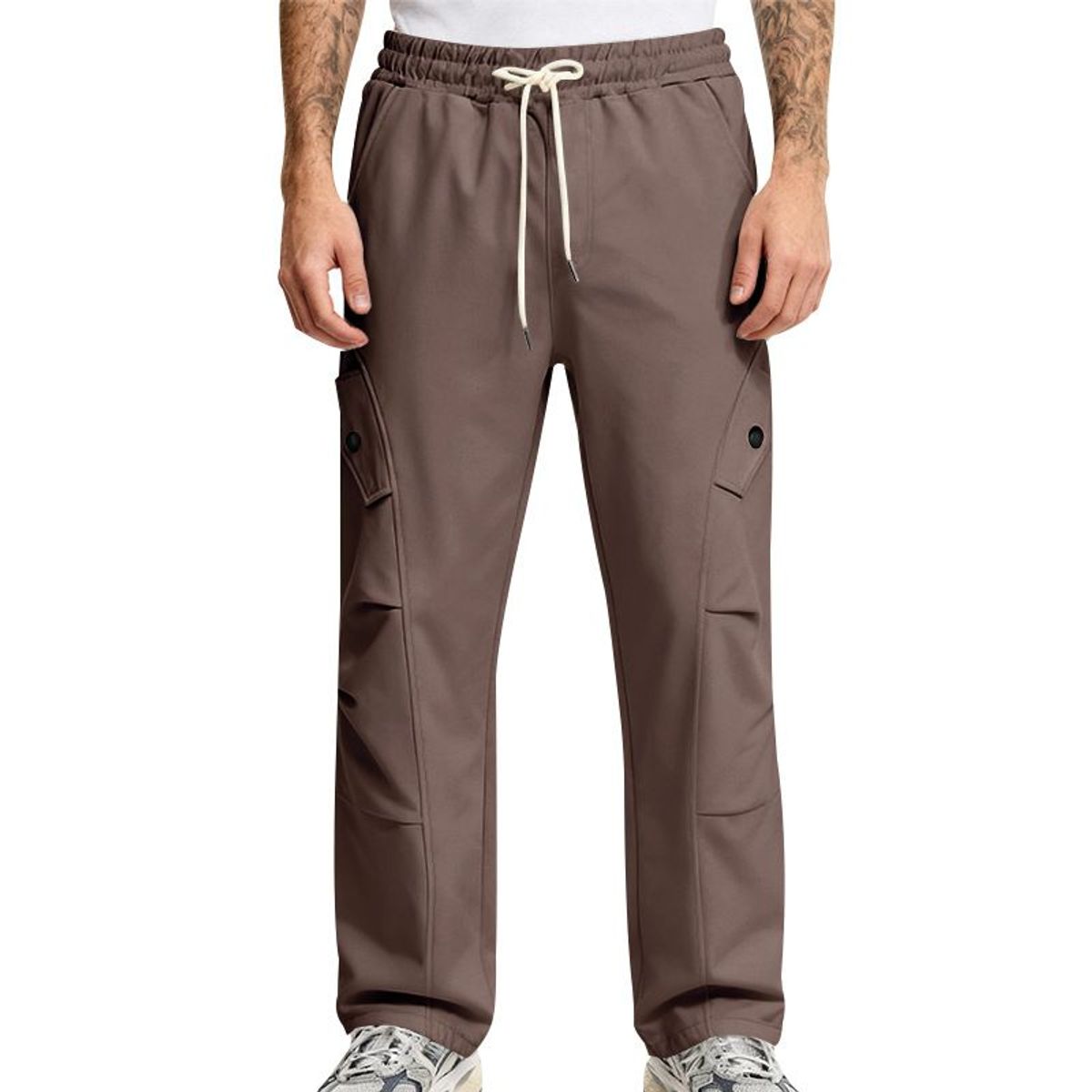TIOZONEY - Pantalón Hombre - Marrón