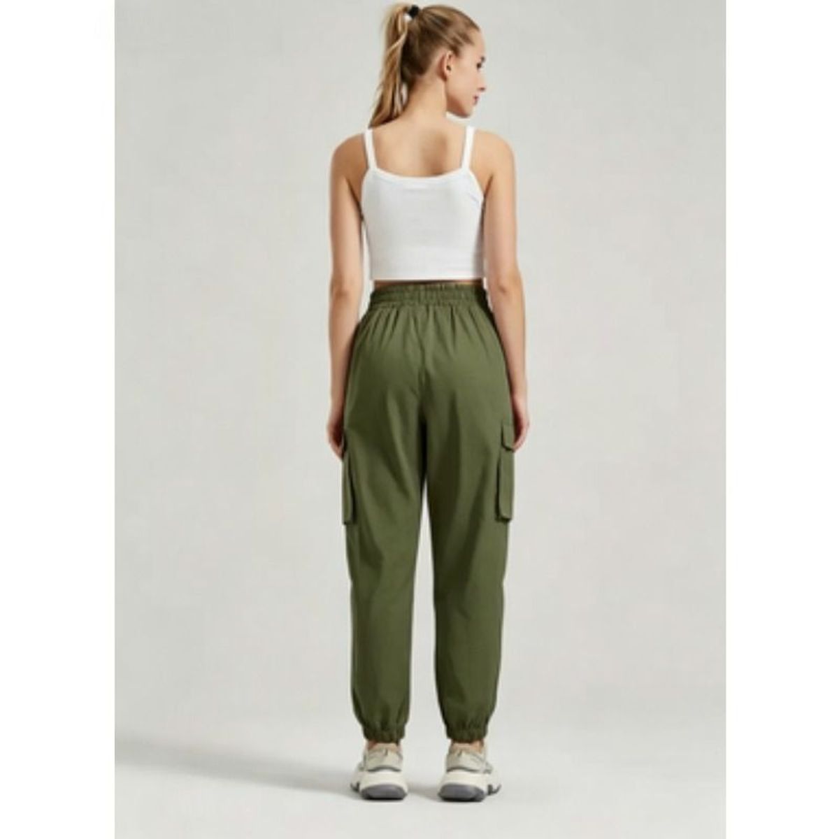 TIOZONEY - Pantalón Mujer - Verde