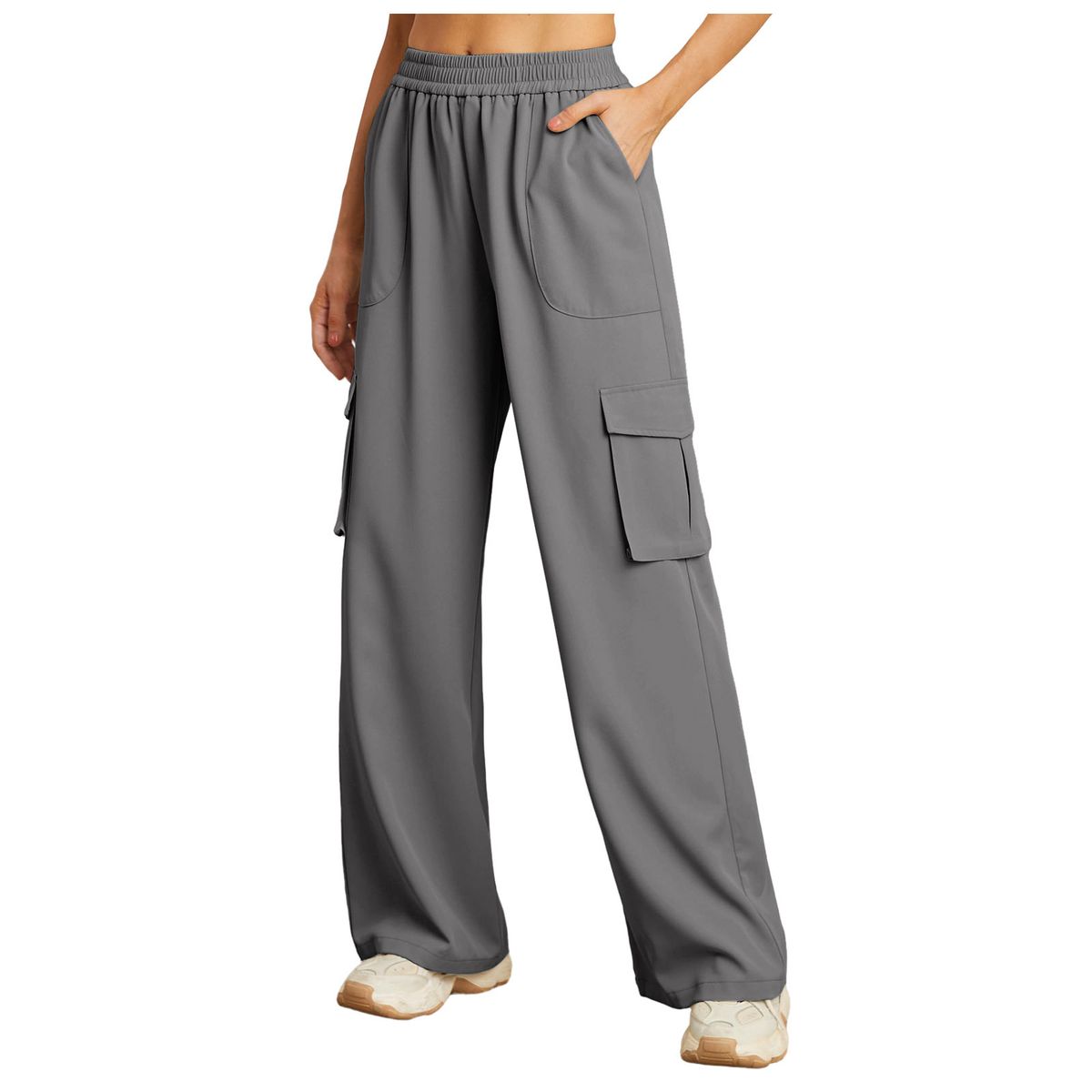 TIOZONEY - Pantalón Mujer - Gris