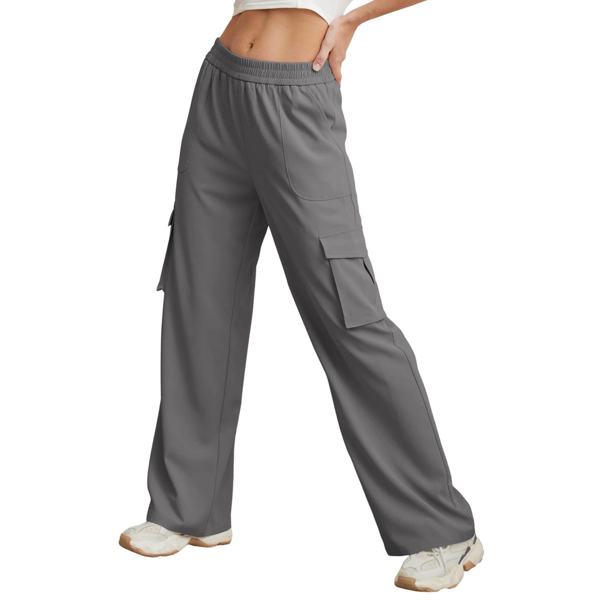 TIOZONEY - Pantalón Mujer - Gris