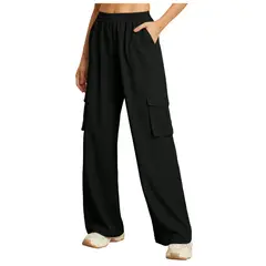 TIOZONEY - Pantalón Mujer - Negro