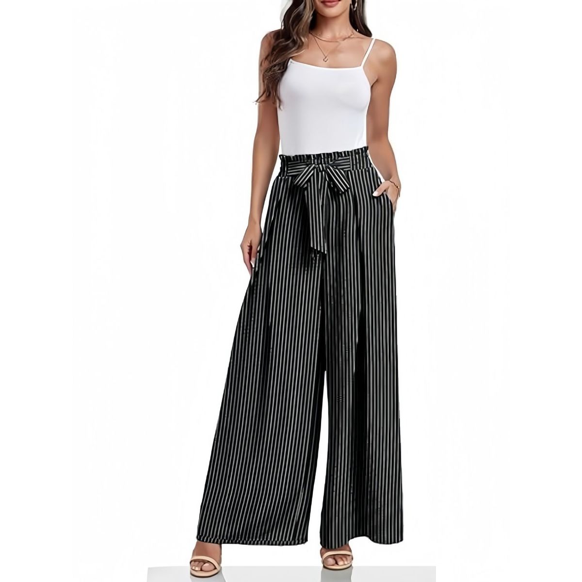 TIOZONEY - Pantalón Mujer - Negro
