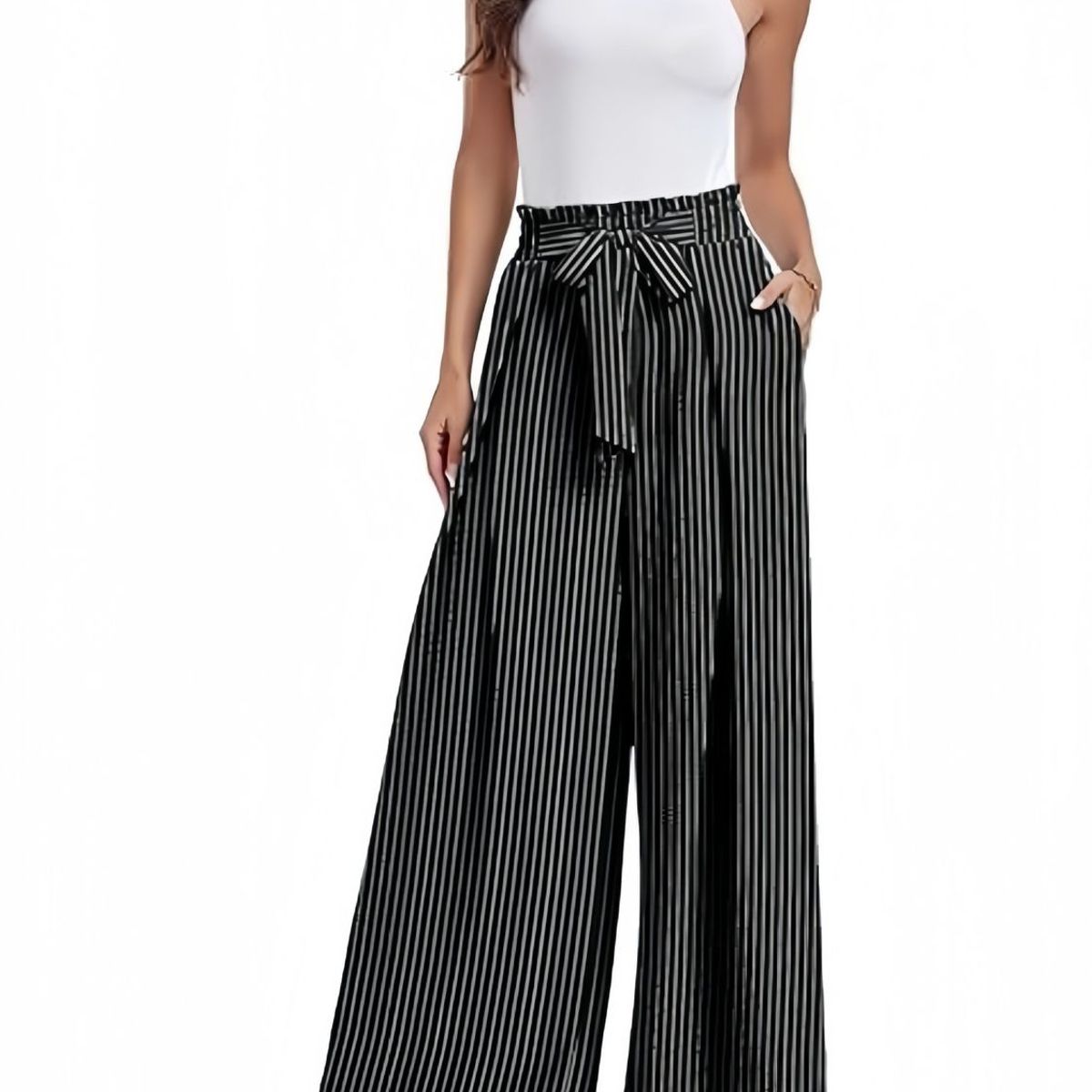 TIOZONEY - Pantalón Mujer - Negro