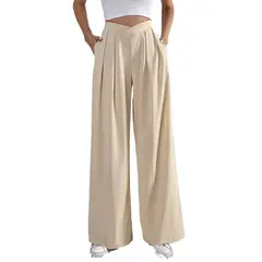 TIOZONEY - Pantalón Mujer - Beige
