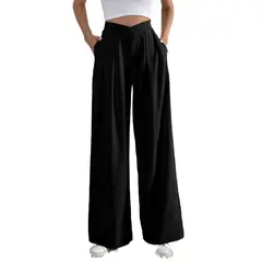 TIOZONEY - Pantalón Mujer - Negro