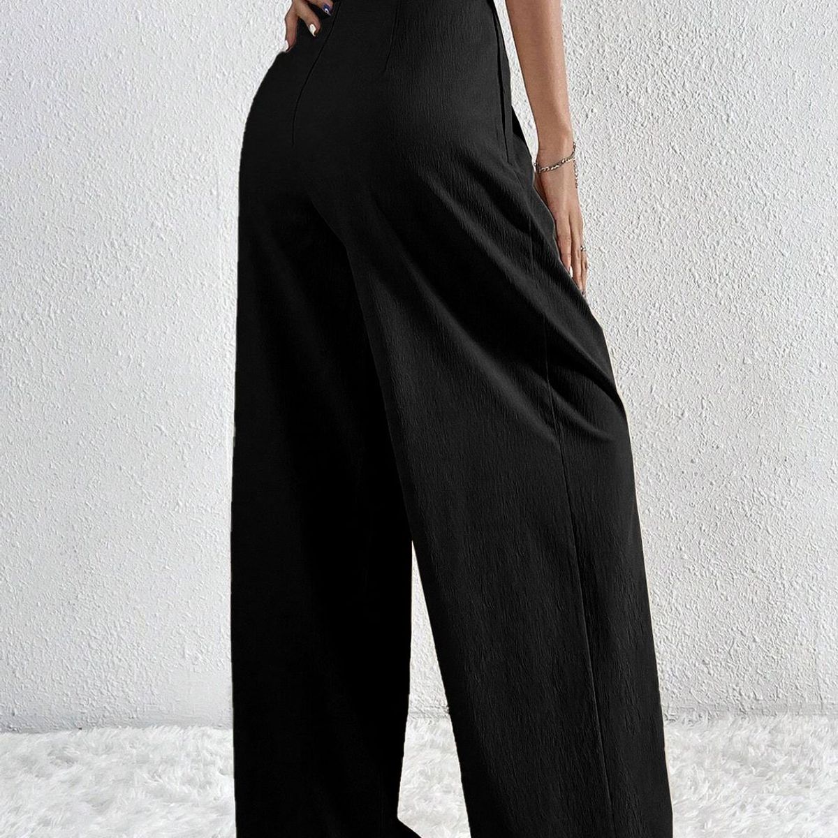 TIOZONEY - Pantalón Mujer - Negro