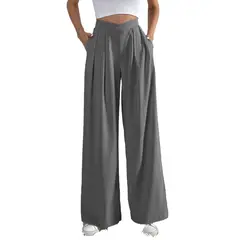 TIOZONEY - Pantalón Mujer - Gris