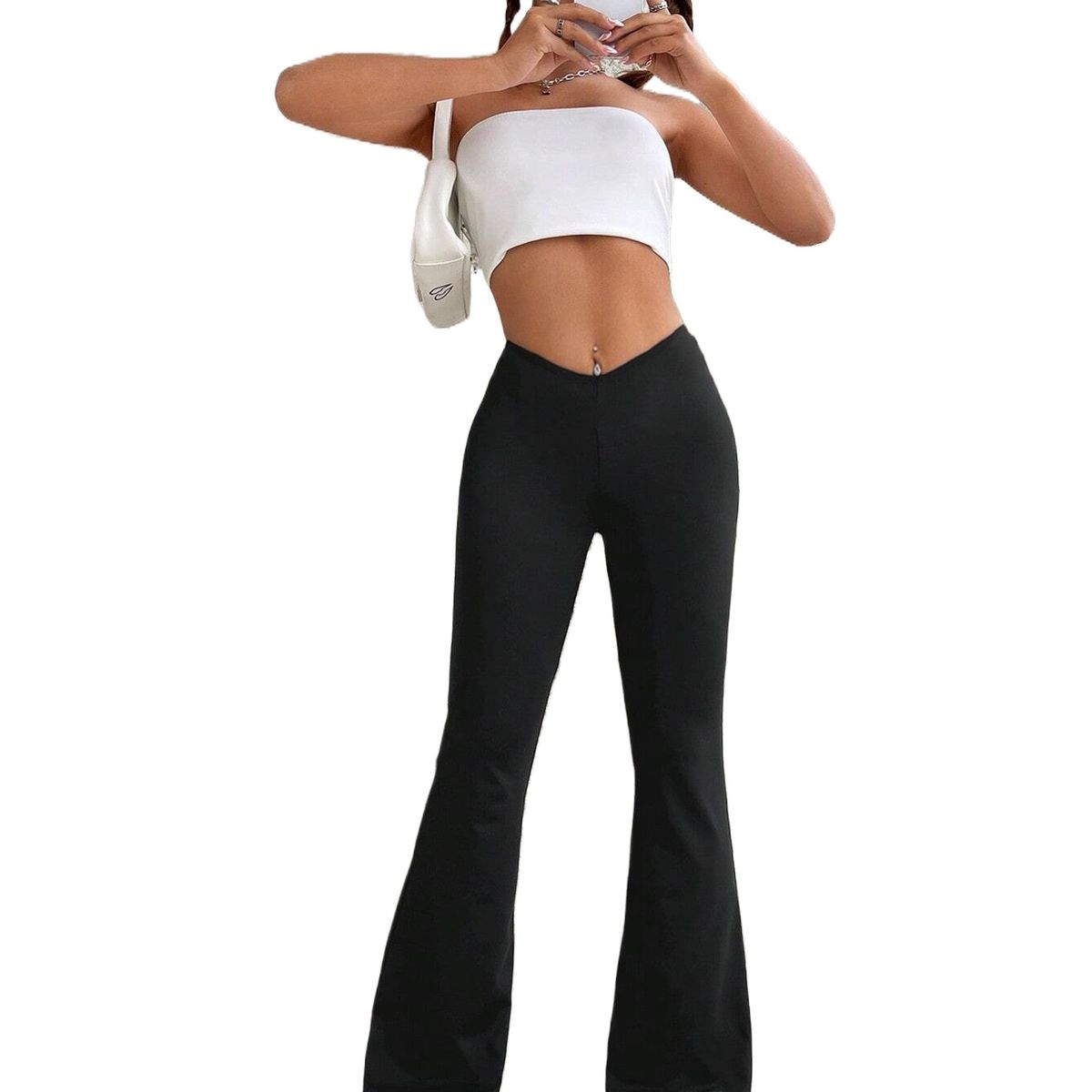 TIOZONEY - Pantalón Mujer - Negro