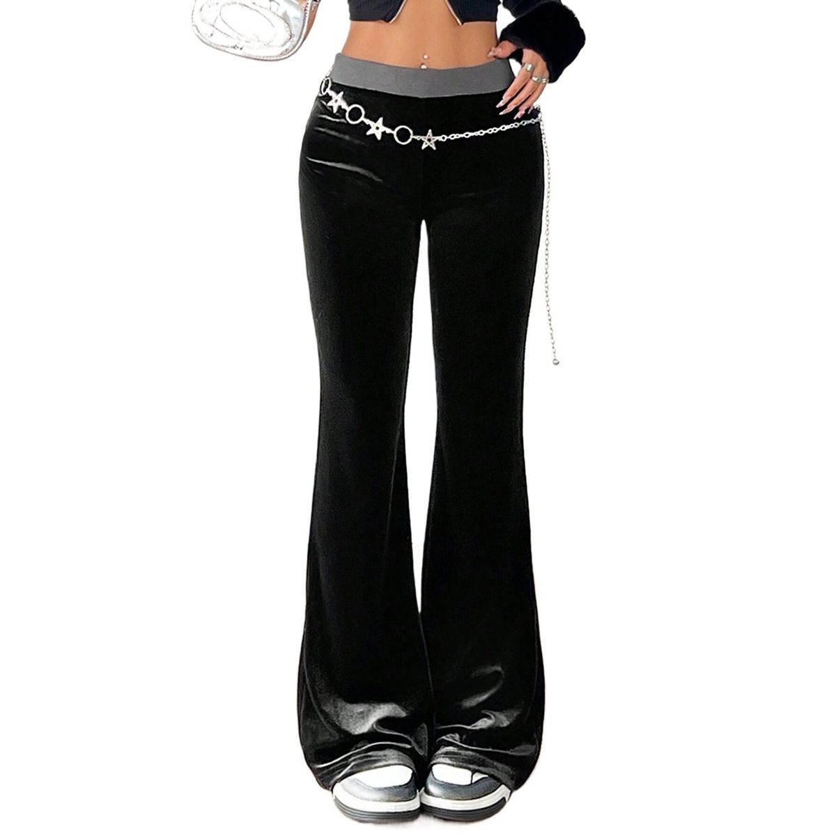 TIOZONEY - Pantalón Mujer - Negro