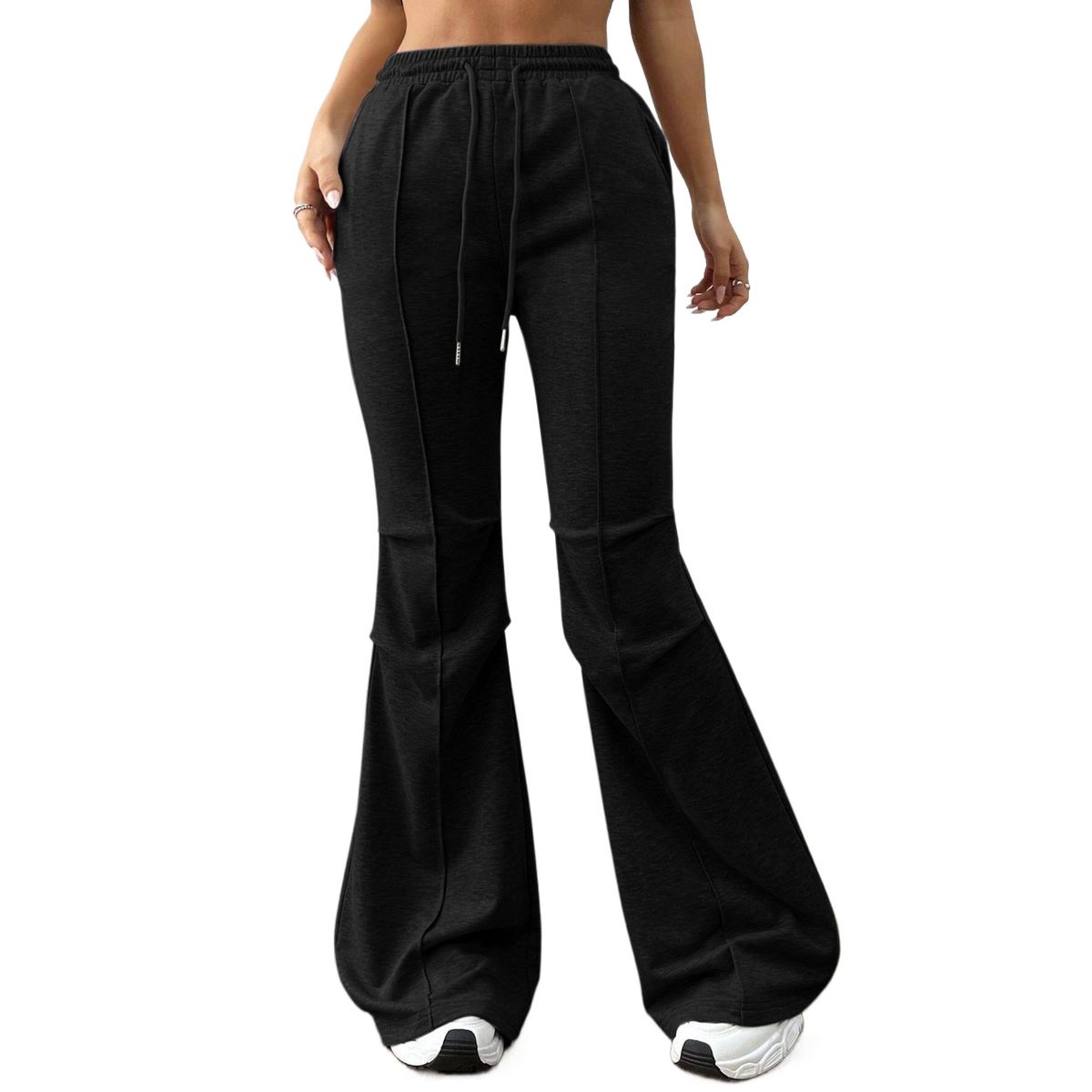 TIOZONEY - Pantalón Mujer - Negro
