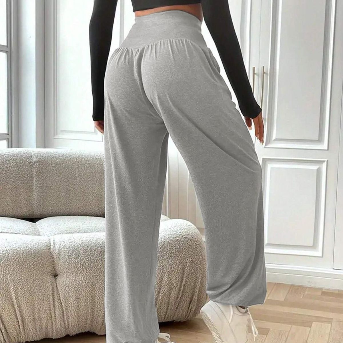 TIOZONEY - Pantalón Mujer - Gris