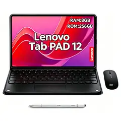 LENOVO - Tablet Pad Plus 12 Idea Tab Plus 8GB+256GB WiFi Y Lápiz táctil+Teclado Negro+Lápiz táctil