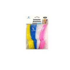 GENERICO - Cucharas Plasticas Colores 14cm 12 Unidades