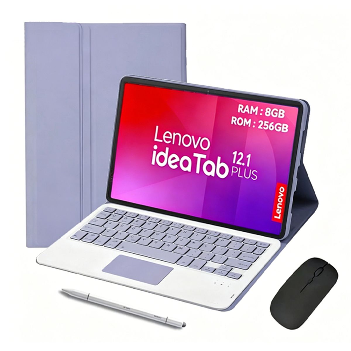 LENOVO - Lenovo Tablet Pad 12.1 Idea Tab Plus 8GB+256GB WiFi Y Lápiz táctil+Teclado púrpura+Lápiz táctil