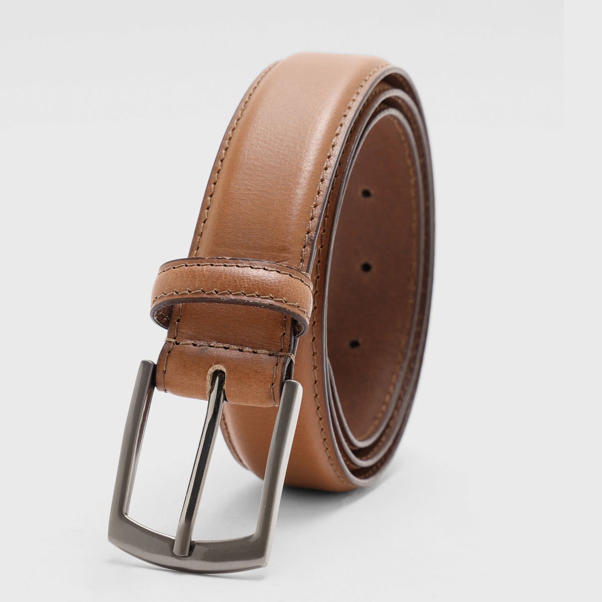 PIERO BUTTI - Cinturón De Cuero Liso Camel Piero Butti PIERO BUTTI