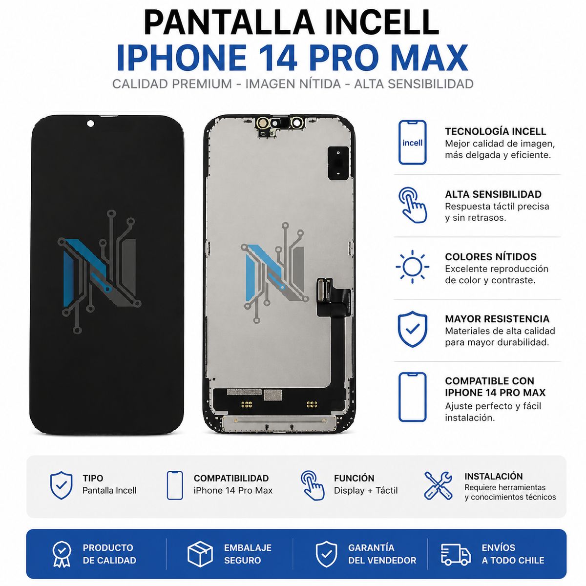 OEM - Pantalla de motorola iphone 14 pro max  alternativa