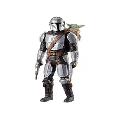 STAR WARS - Figura de Acción The Mandalorian & Grogu Bláster cazarrecompensas