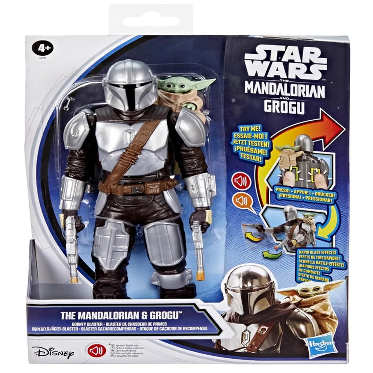 STAR WARS - Figura de Acción Star Wars The Mandalorian & Grogu Bláster cazarrecompensas