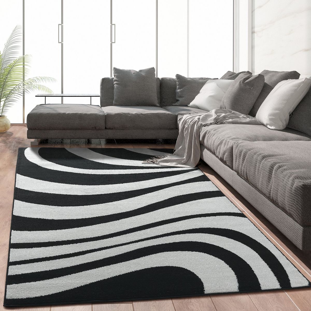 MODA ALFOMBRAS - Alfombra Amigo Negra 120 X 180 Cm