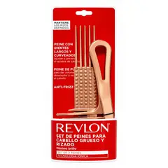 REVLON - Peines Rizos Set Anti Frizz Volumen Definición - PS