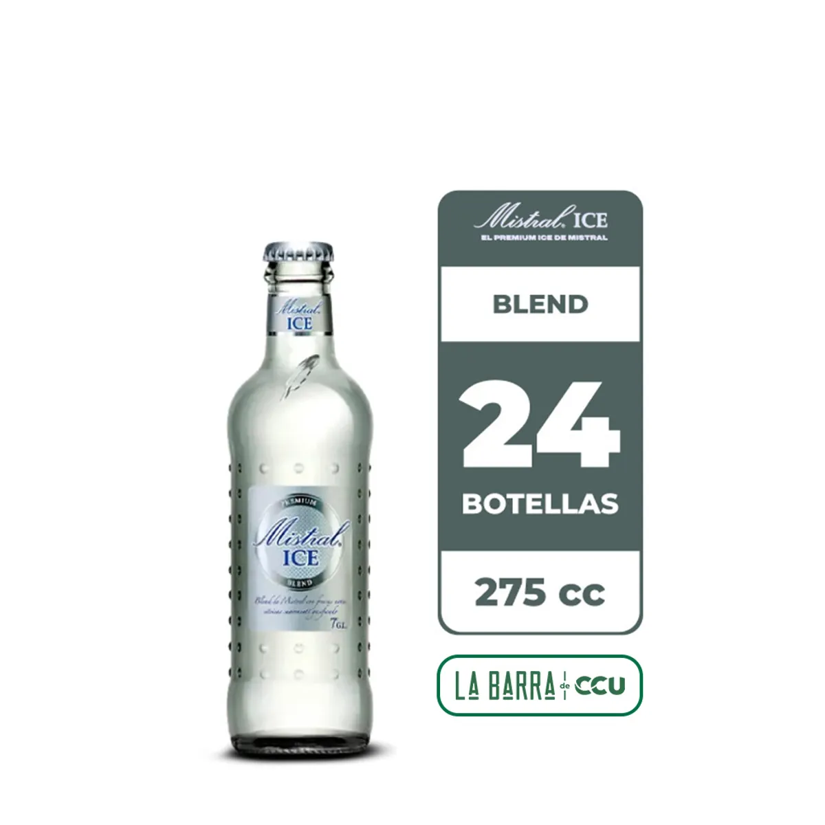 MISTRAL ICE - 24x Cóctel Mistral Ice Blend 7° Botella 275cc